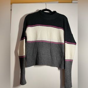 Black/grey/pink sweater